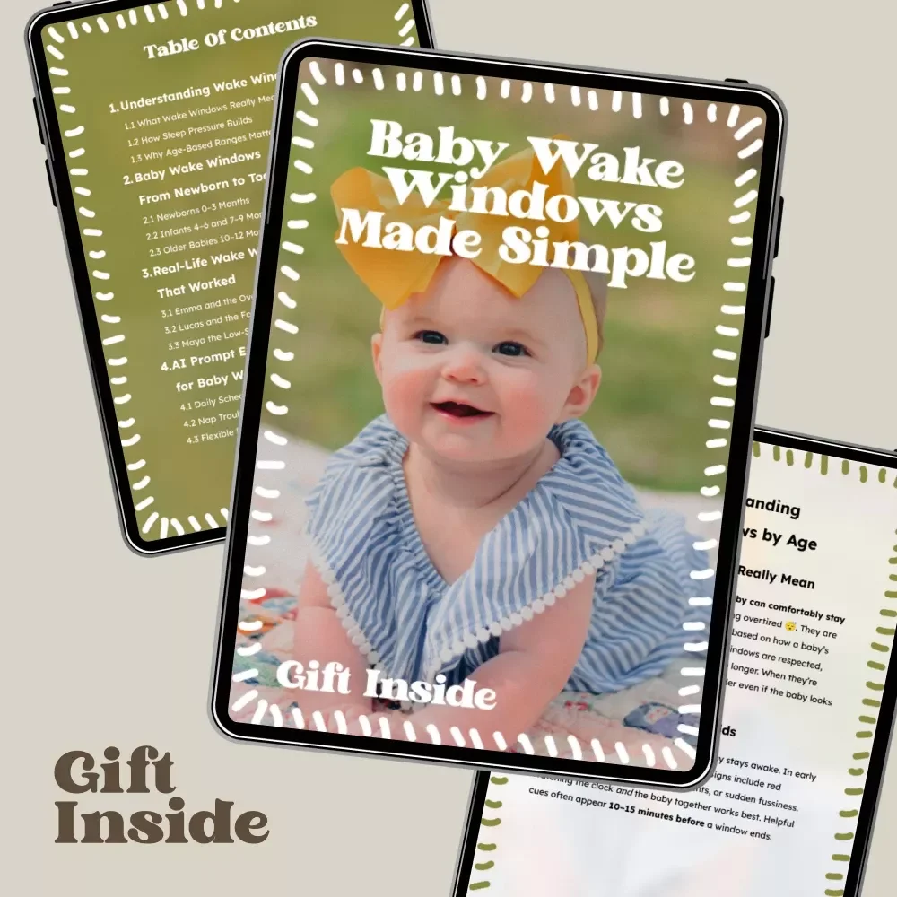 Baby Wake Windows Made Simple – Easy Guide to Baby Wake Windows by Age for Better Naps, Sleep Schedules & Calm Bedtimes (Digital Download)