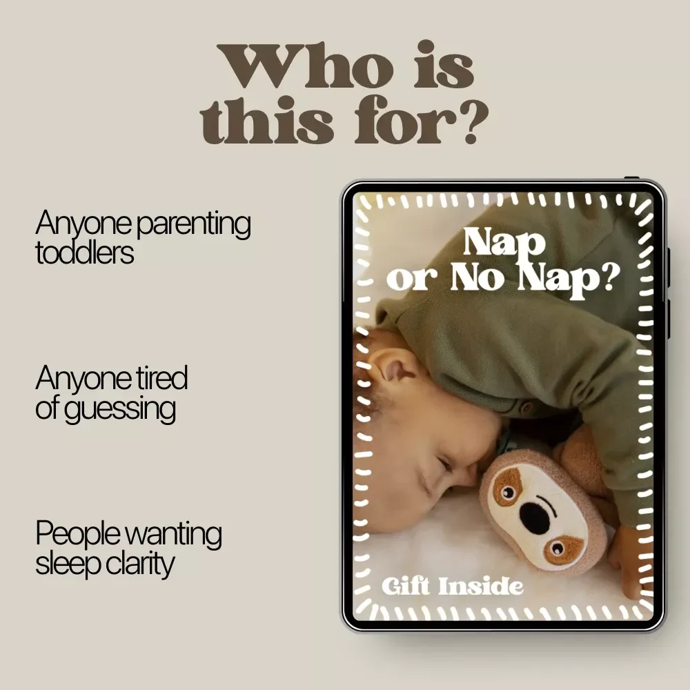 Nap or No Nap – Toddler Nap Transition Signs Checklist for Dropping Naps with Confidence | Calm Bedtimes & Better Sleep Guide