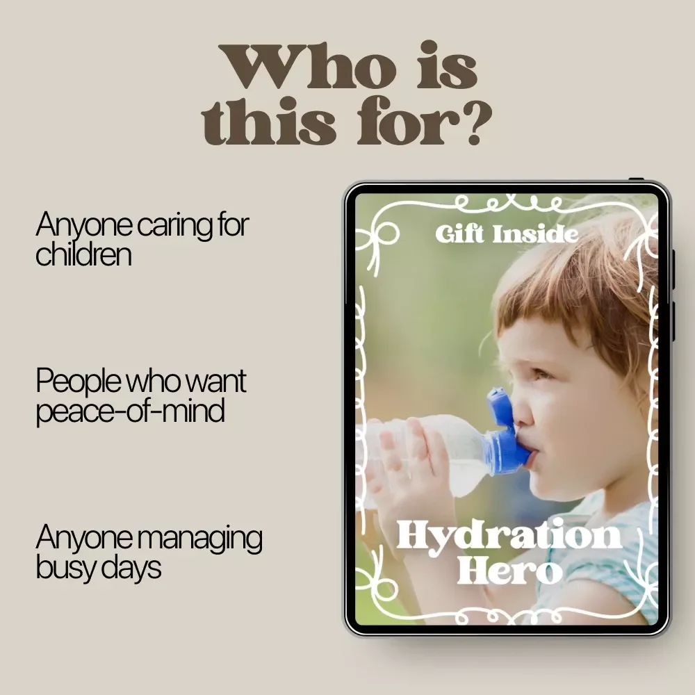 Hydration Hero – Printable Checklist for Parents | Easy Guide to dehydration signs in kids | Digital Download