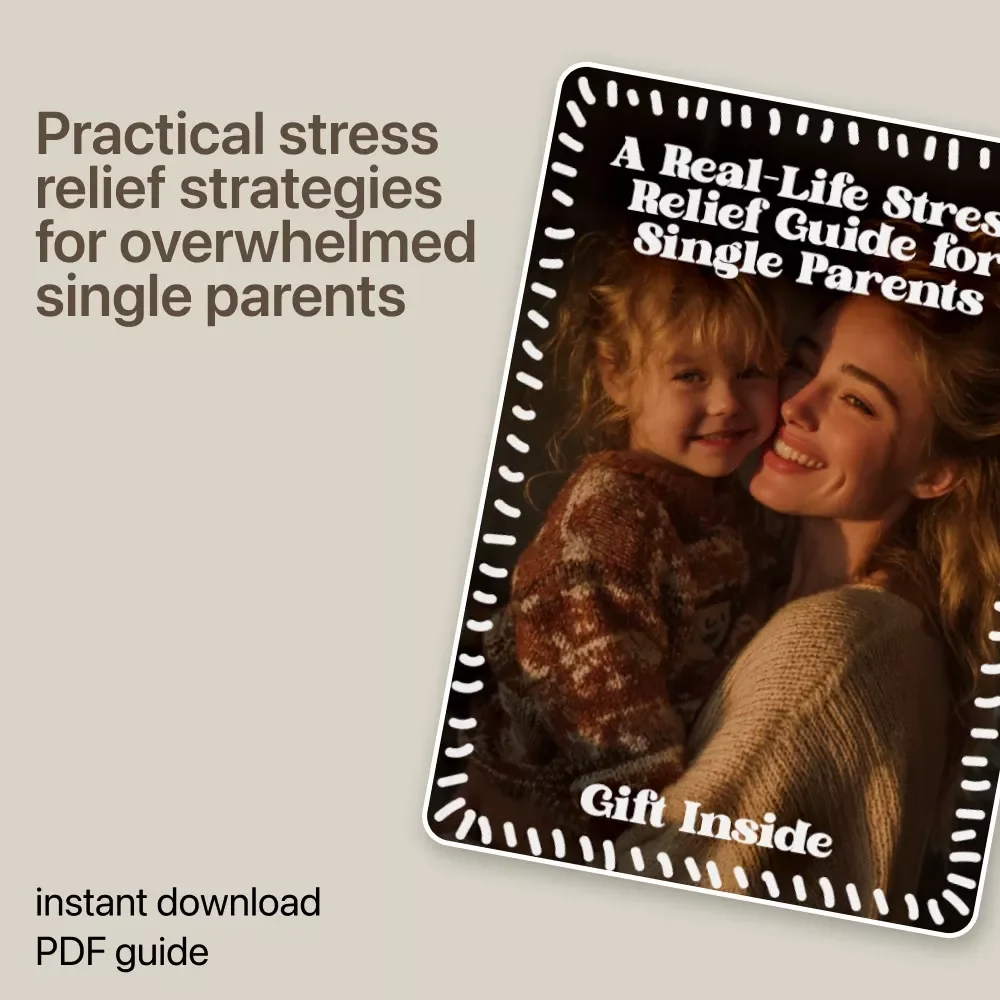 A Real-Life Stress Relief Guide for Single Parents | Practical eBook for single parent stress relief, Calm Routines & Emotional Support
