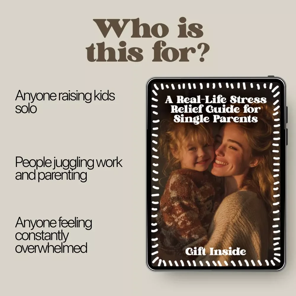 A Real-Life Stress Relief Guide for Single Parents | Practical eBook for single parent stress relief, Calm Routines & Emotional Support