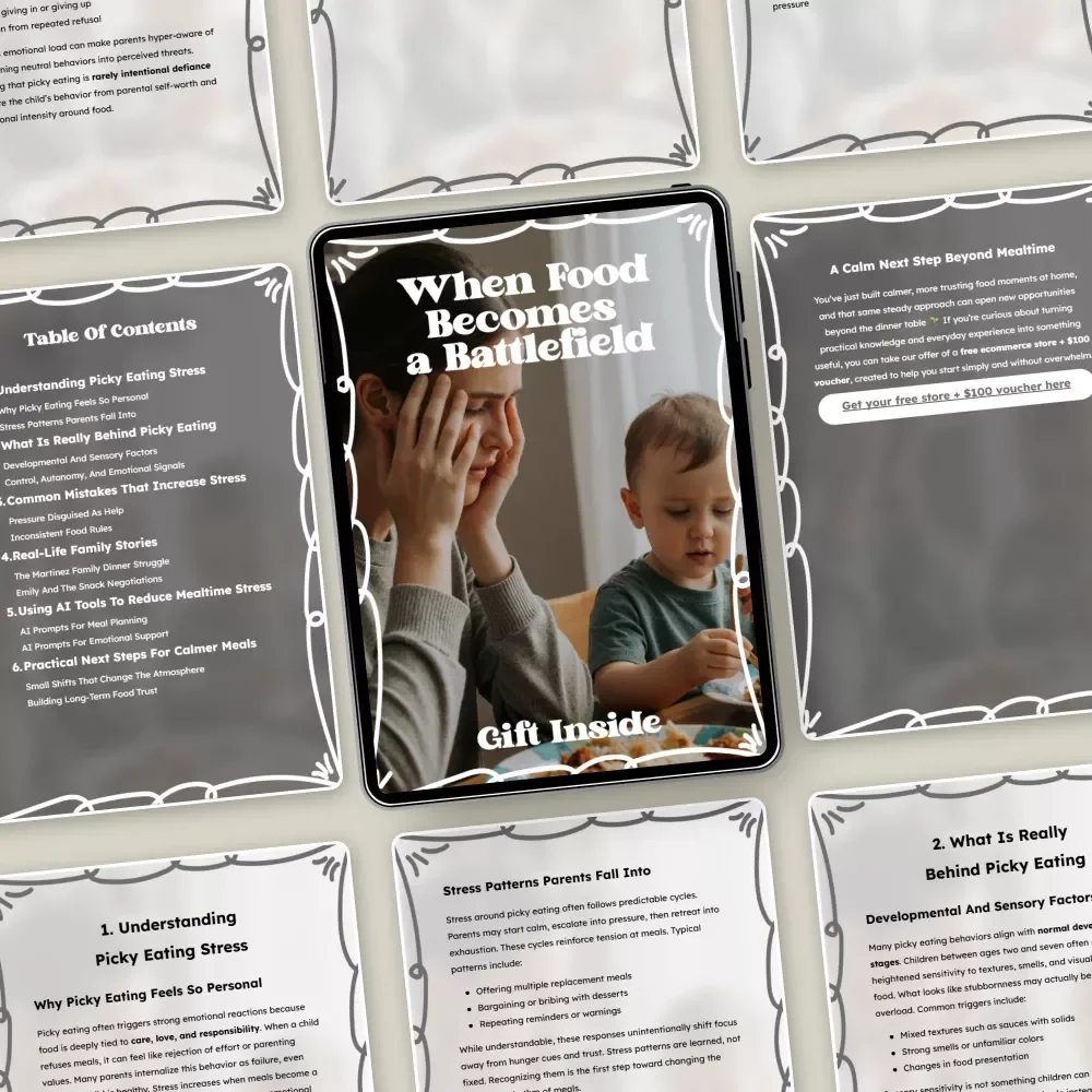 When Food Becomes a Battlefield – Ebook for Picky Eating Stress for Parents | Calm Mealtimes, Family Food Peace Guide