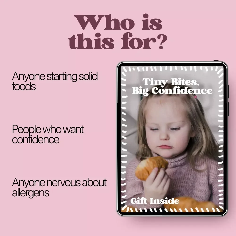 Tiny Bites, Big Confidence – How to Introduce Allergens Safely | Baby Allergen Introduction eBook for First-Time Parents