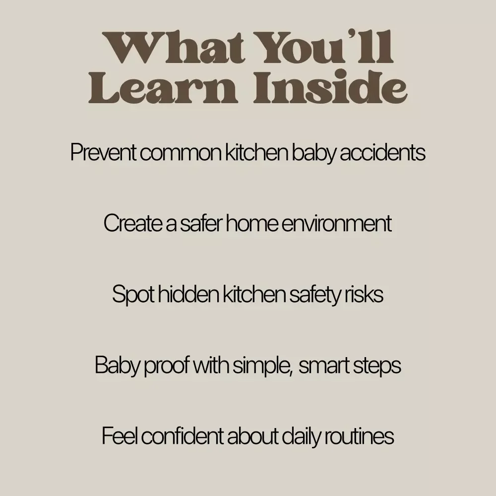 Tiny Hands, Safe Kitchen | Baby Kitchen Safety Guide, Baby Proofing Kitchen eBook, New Parent Digital Download