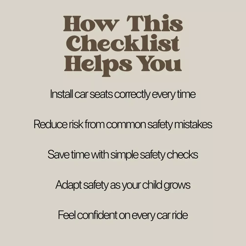 Buckle Up, Baby! Your Ultimate Child Seat Safety Checklist | Easy Digital Download | Must-Have Child Seat Safety Tips for Parents