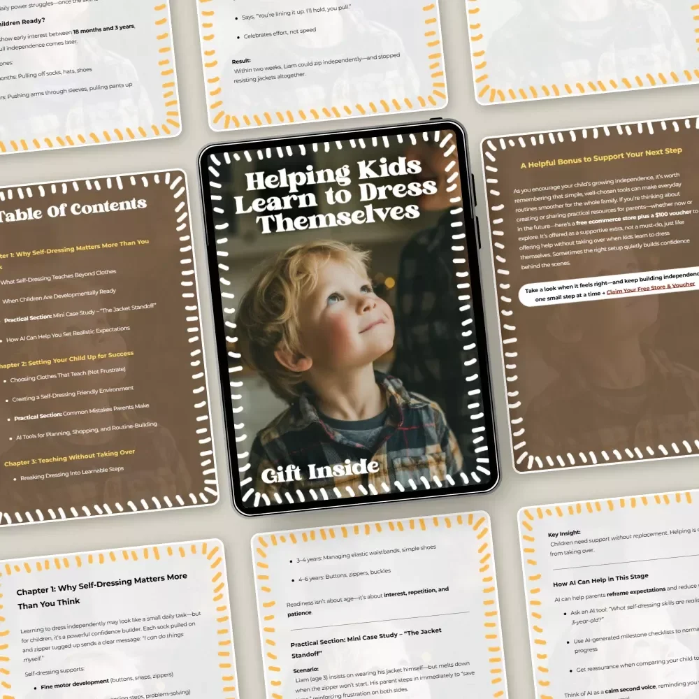 Helping Kids Learn to Dress Themselves – Practical Parenting Guide on how to encourage self-dressing, Build Independence, Daily Routines, Toddler & Preschool Skills