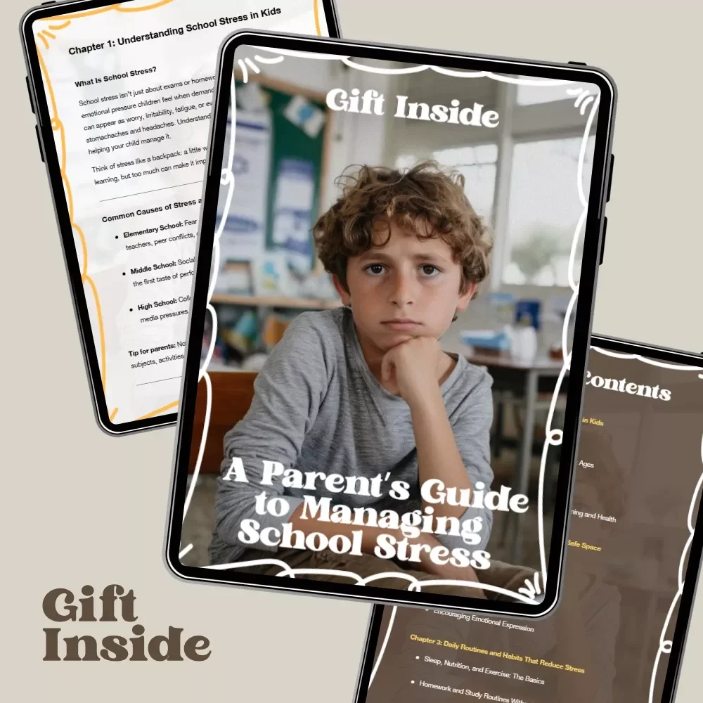 A Parent’s Guide to Managing School Stress – Practical Ebook for Parents on how to manage school stress in kids, Routines, Tools & Emotional Support