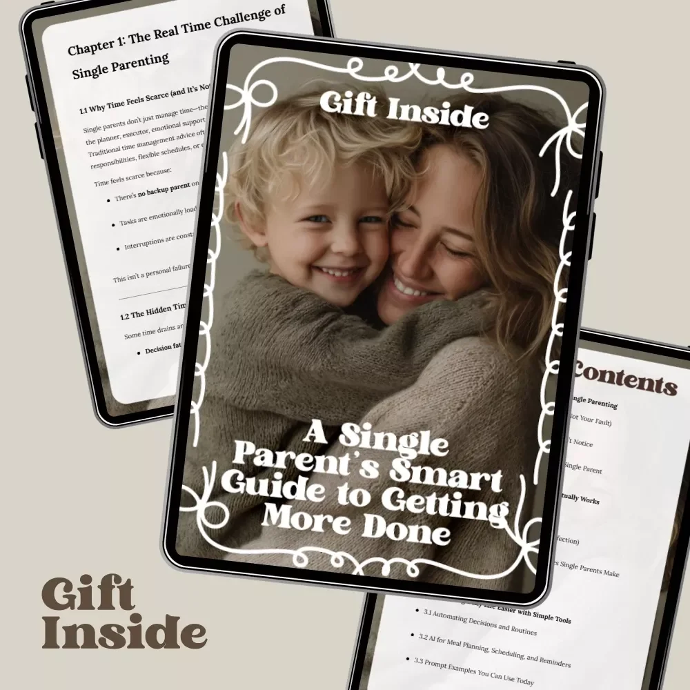 A Single Parent’s Smart Guide to Getting More Done – Practical Single Parent Time Management Guide for Busy Moms & Dads | Digital Download