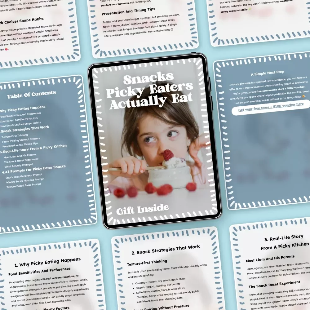 Snacks Picky Eaters Actually Eat – Practical Guide for Snacks for Picky Eaters, Stress-Free Snack Ideas, Texture-Based Strategies & Real-Life Parent Solutions