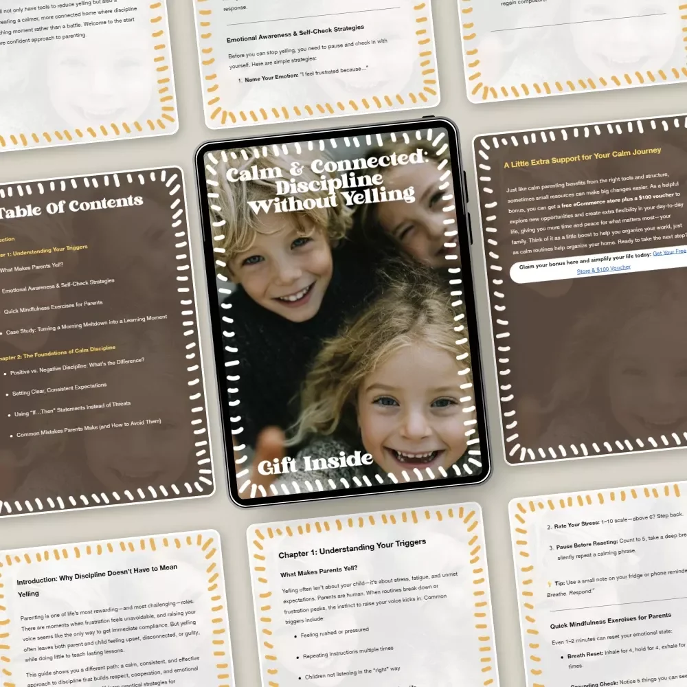 Calm & Connected: Discipline Without Yelling – Gentle Parenting Guide, Positive Discipline eBook for Calm Communication & Emotional Regulation