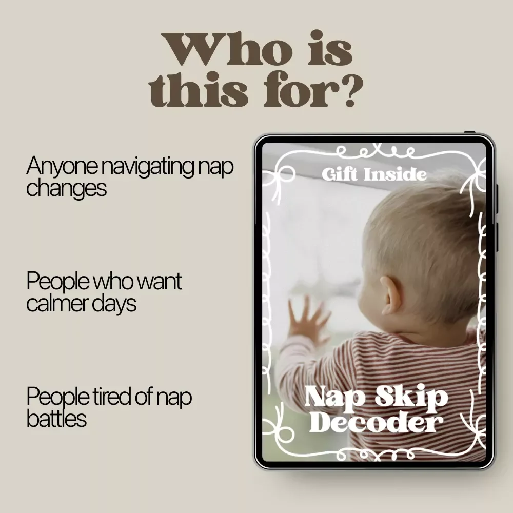Nap Skip Decoder – Toddler Nap Checklist for Parents | Toddler Skipping Naps Reasons Explained | Printable & Digital Download