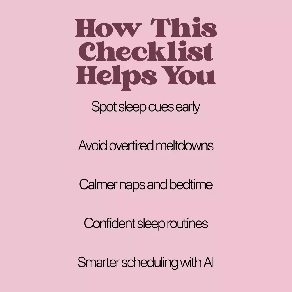 No More Overtired – Baby Sleep Checklist | Spot Baby Overtired Signs Early | Printable Newborn & Infant Sleep Guide