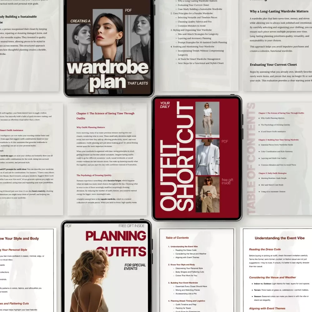 Seamless Outfit Planning Bundle: 10-in-1 Digital Download Guides & Checklists for Effortless Style