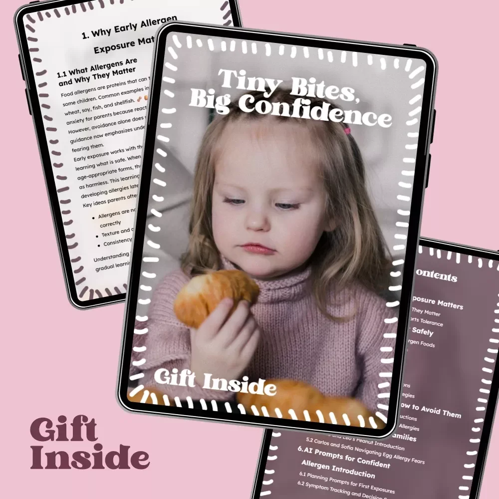 Tiny Bites, Big Confidence – How to Introduce Allergens Safely | Baby Allergen Introduction eBook for First-Time Parents