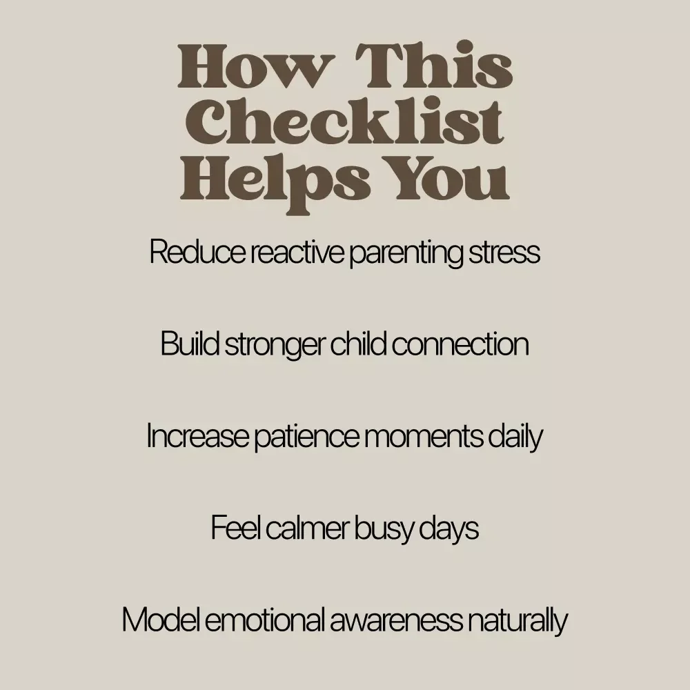 Daily Mindfulness for Parents – Simple Checklist for Calm Parenting, Presence & Parental Mindfulness Exercises