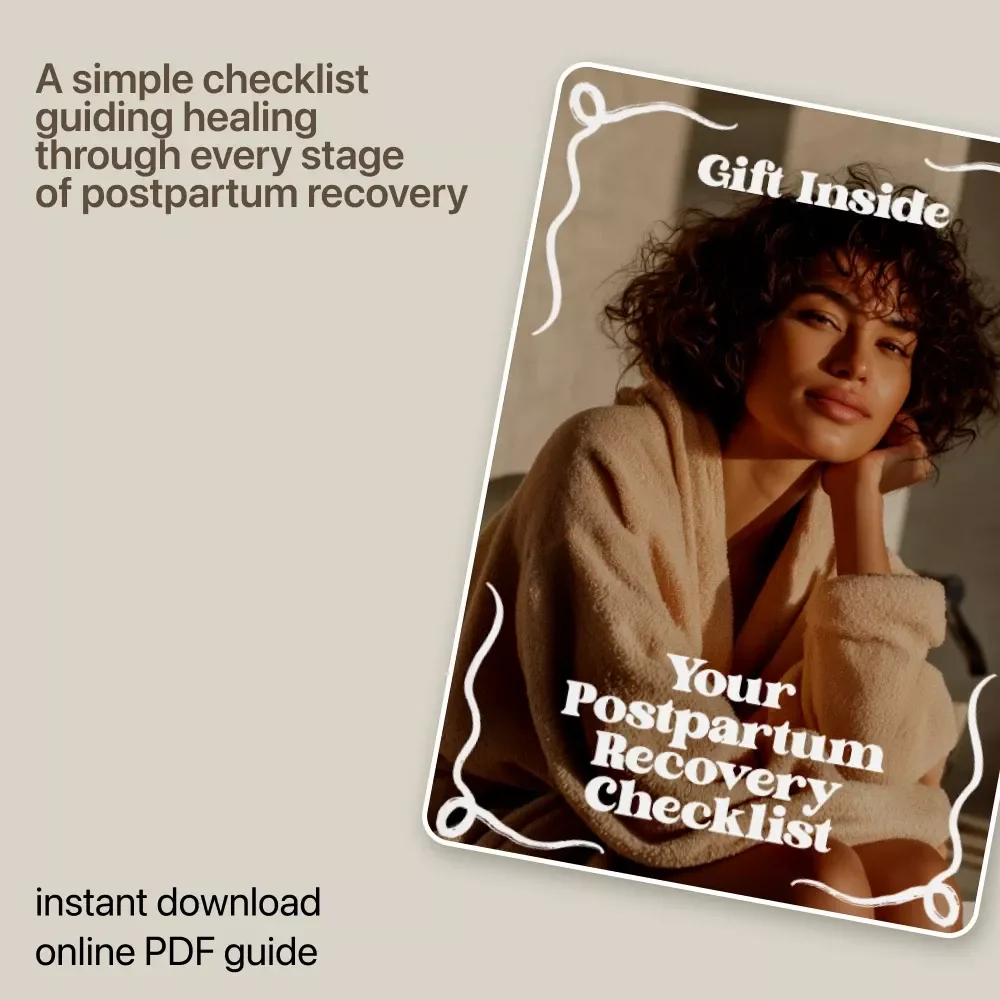 Your Postpartum Recovery Checklist | Printable Postpartum Care Guide & Postpartum Recovery Timeline Tracker