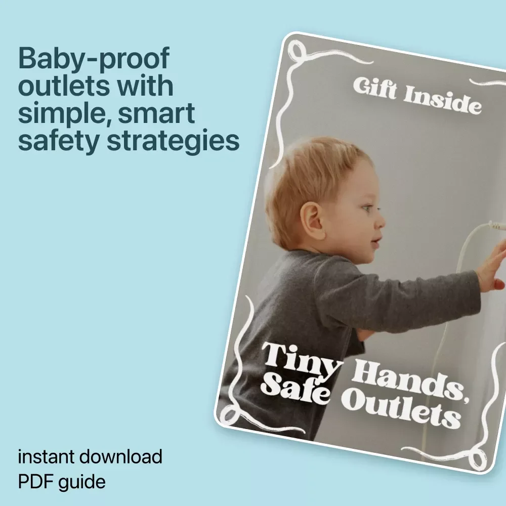 Tiny Hands, Safe Outlets | Baby Proofing Outlet Safety Guide for New Parents | Home Electrical Safety Checklist & Digital Download