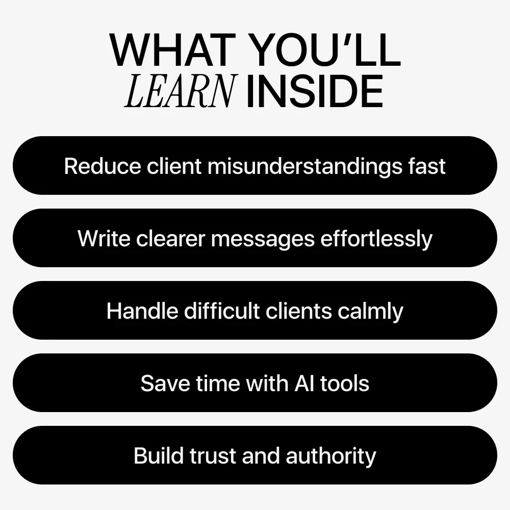 The Freelancer’s Guide to Client Communication with AI – eBook for ai client communication for freelancers, Clear Messaging, Client Management & Professional Systems