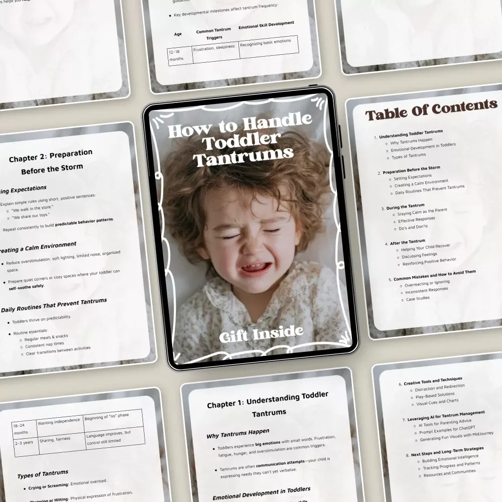 How to Handle Toddler Tantrums – Toddler Behavior Guide, Gentle Parenting eBook, Tantrum Management Checklist for Parents