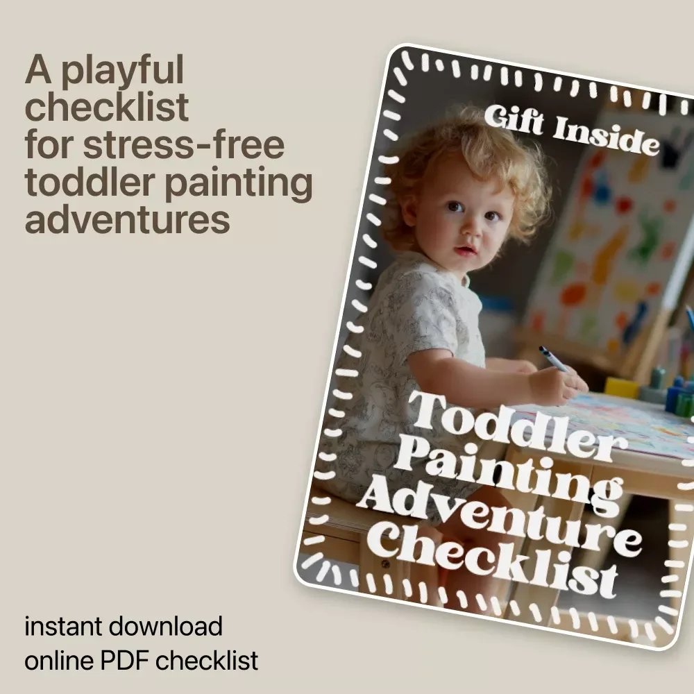 Toddler Painting Adventure Checklist | Creative Painting Ideas for Toddlers | Easy Art Activity Guide for Messy Play & Learning Fun