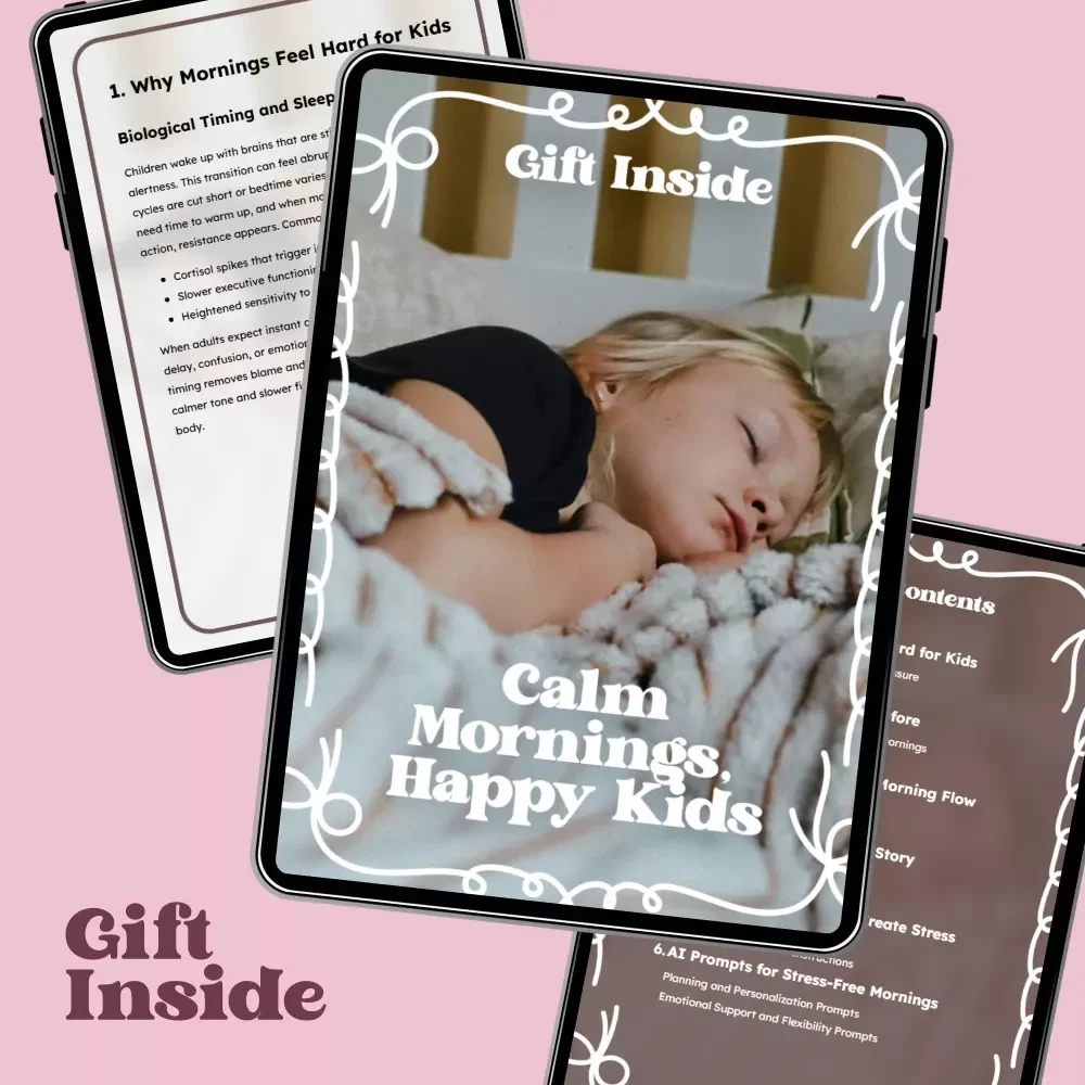 Calm Mornings, Happy Kids – Gentle Parenting Ebook for a Kids Morning Routine Without Stress | Peaceful School-Day Starts Guide