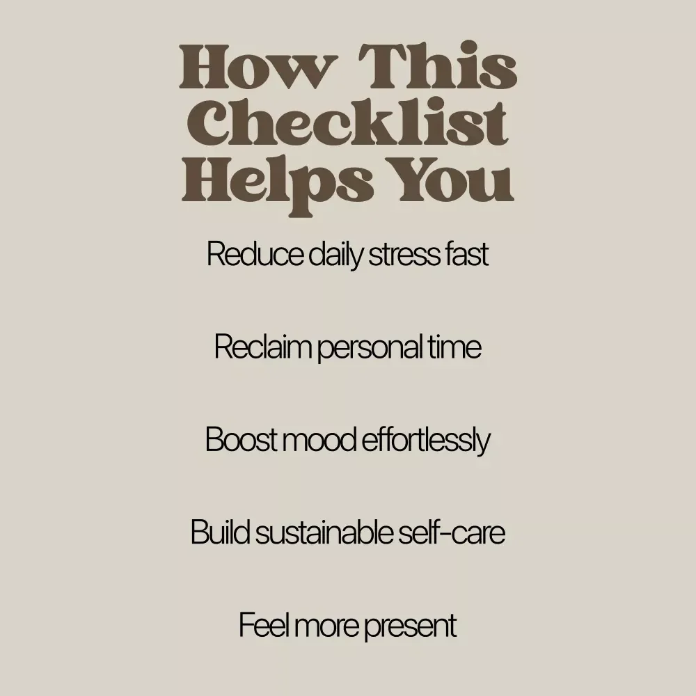 15 Actionable Ways to Breathe, Laugh, and Reclaim Your Day – A Printable Checklist of parenting stress relief ideas for Busy Parents