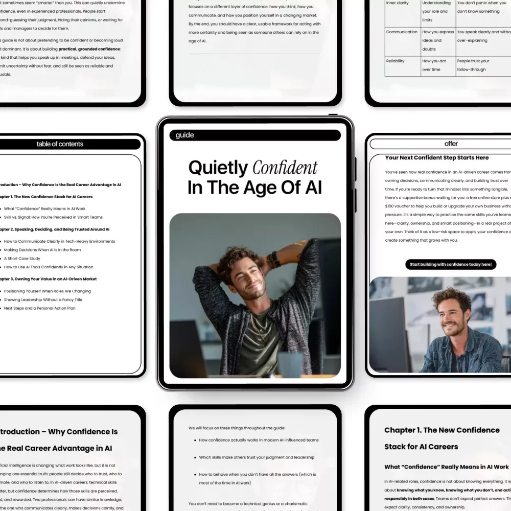 Quietly Confident in the Age of AI – Practical Guide to Confidence Skills in AI Careers, Tech Professionals & Future-Ready Work