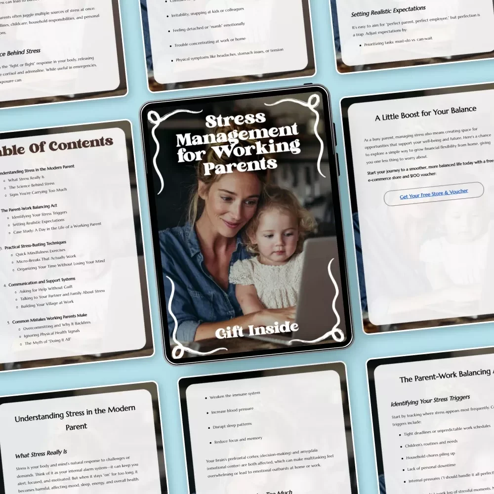Stress Management for Working Parents – Practical Ebook Guide for Balance, Calm, and Daily Support | stress management for working parents