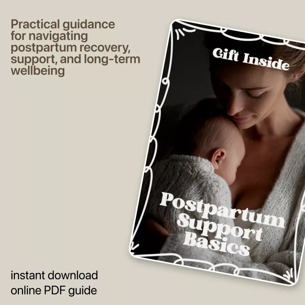 Postpartum Support Basics – Essential Post-Birth Care Ebook, New Parent Survival Guide, Self-Care & Support System Blueprint