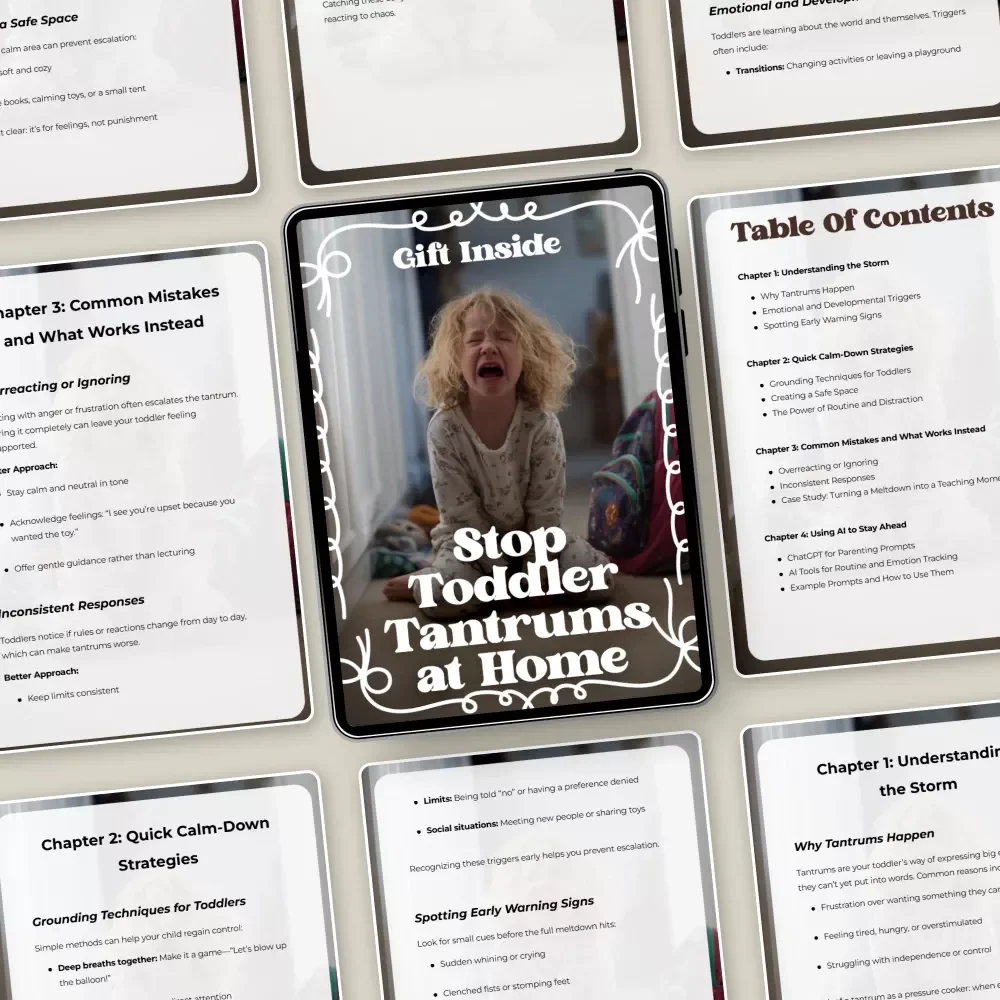 Stop Toddler Tantrums at Home – Practical Toddler Tantrum Guide, Calm Parenting eBook, Positive Discipline Checklist for Ages 1–4, Gentle Parenting Digital Download