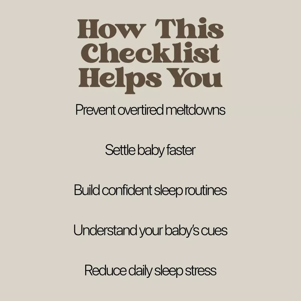 Sleepy Baby Radar – Baby Sleep Cues Checklist for New Parents, Digital Download Baby Sleep Guide, Printable Nap & Bedtime Routine Tool