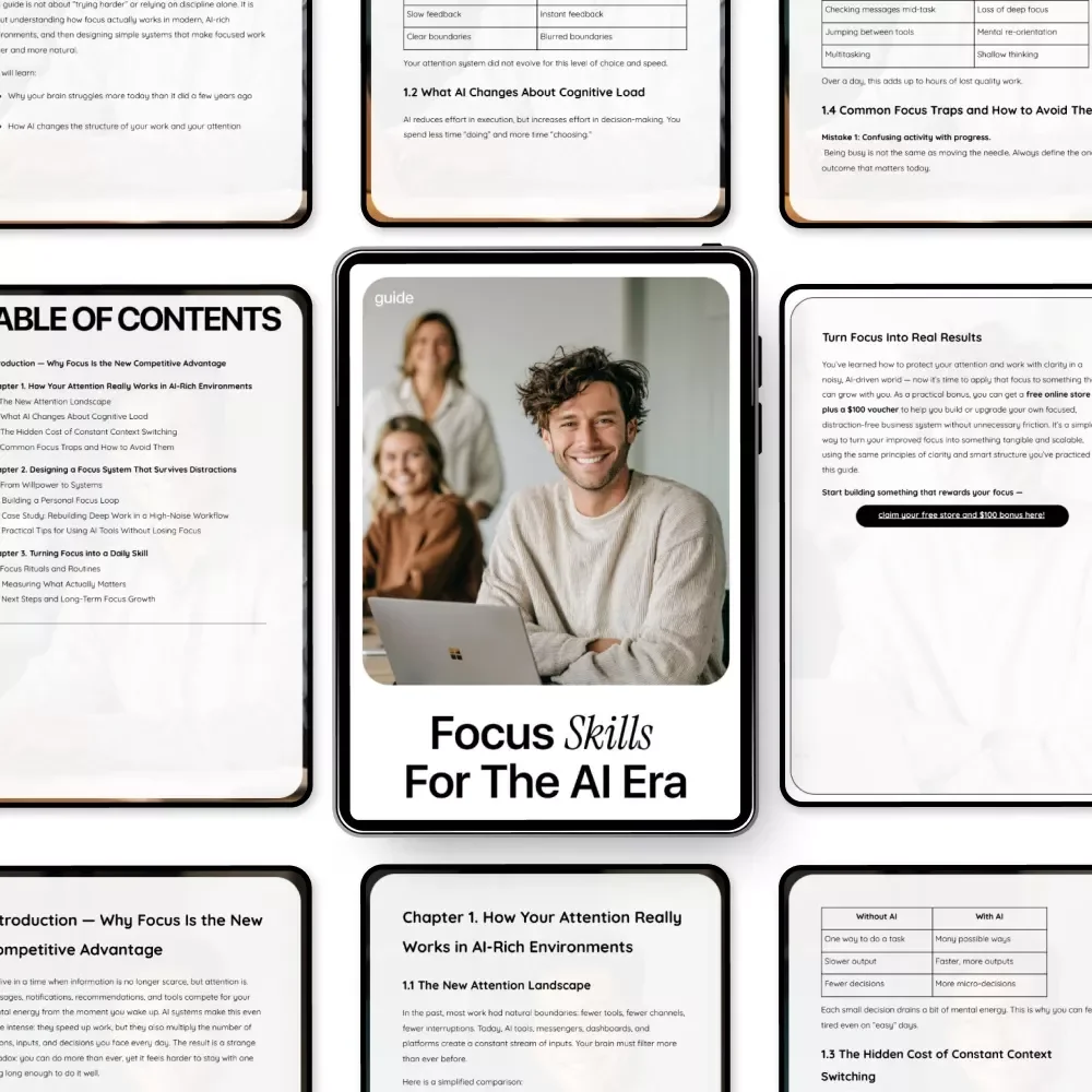 Focus Skills for the AI Era – A Practical Guide to Mastering Focus Skills in AI Environments, Deep Work, Attention Control & Distraction-Proof Productivity