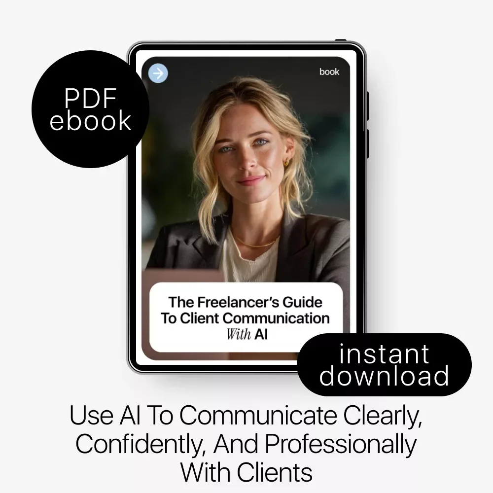 The Freelancer’s Guide to Client Communication with AI – eBook for ai client communication for freelancers, Clear Messaging, Client Management & Professional Systems