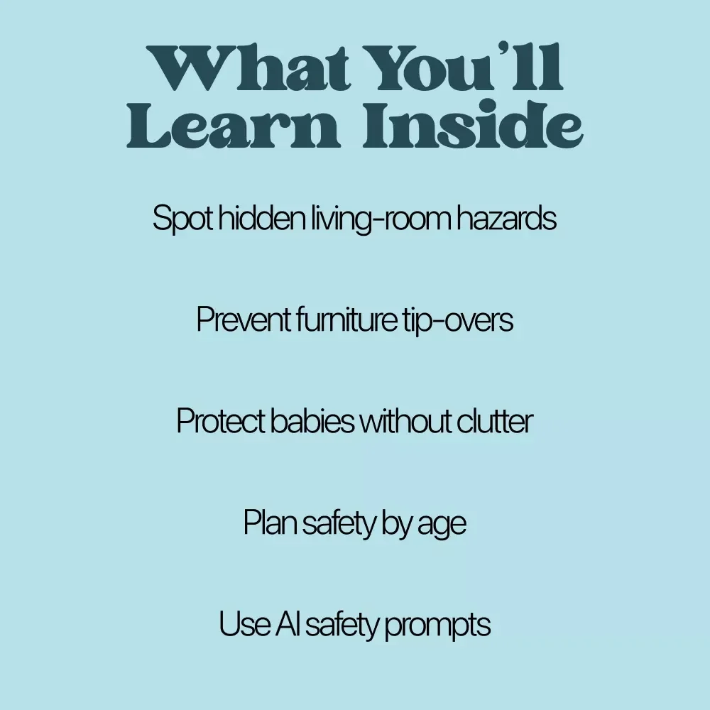 Soft Corners, Safe Moments – Living Room Safety Guide for Parents | Baby-Proofing Checklist & baby proofing tips for living room