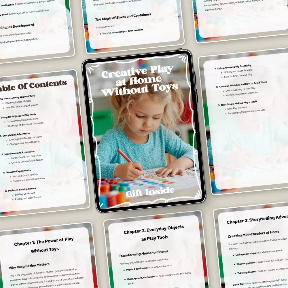 Creative Play at Home Without Toys – Inspiring eBook Guide for Imaginative, Screen-Free Fun