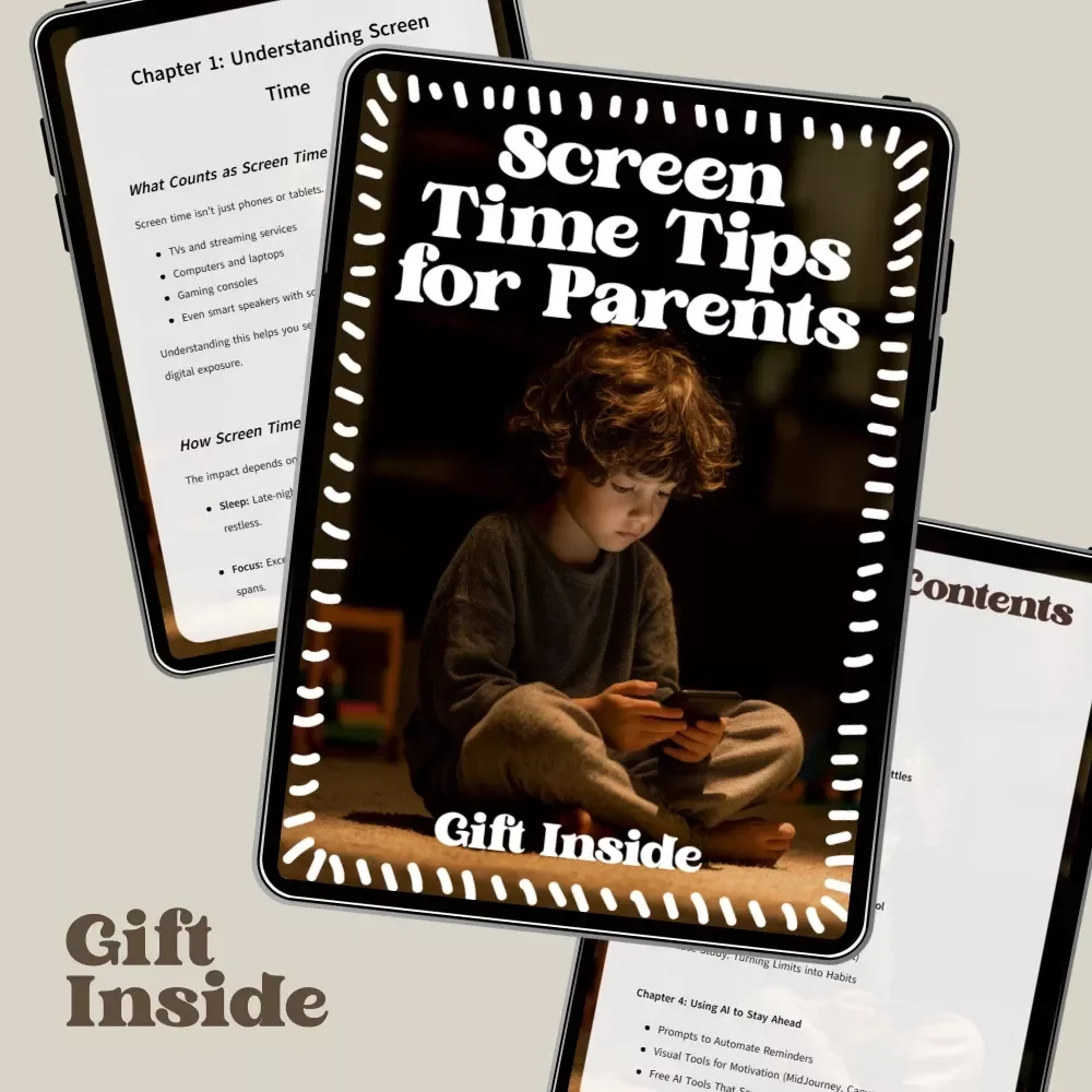 Screen Time Tips for Parents – Practical Guide for Healthy Tech Habits, Screen Time Parent Control Tips, Digital Download for Families