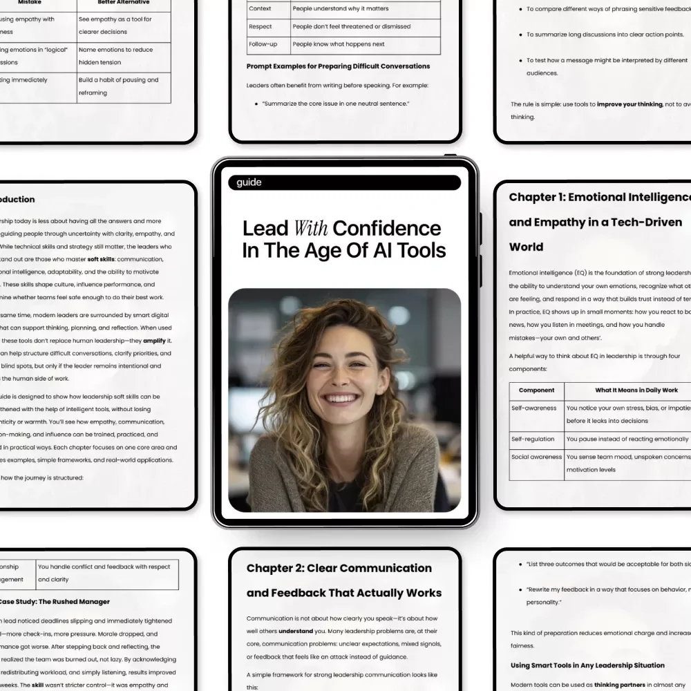Lead with Confidence in the Age of AI Tools – Practical Leadership Guide for Modern Managers | Leadership Soft Skills with AI Help
