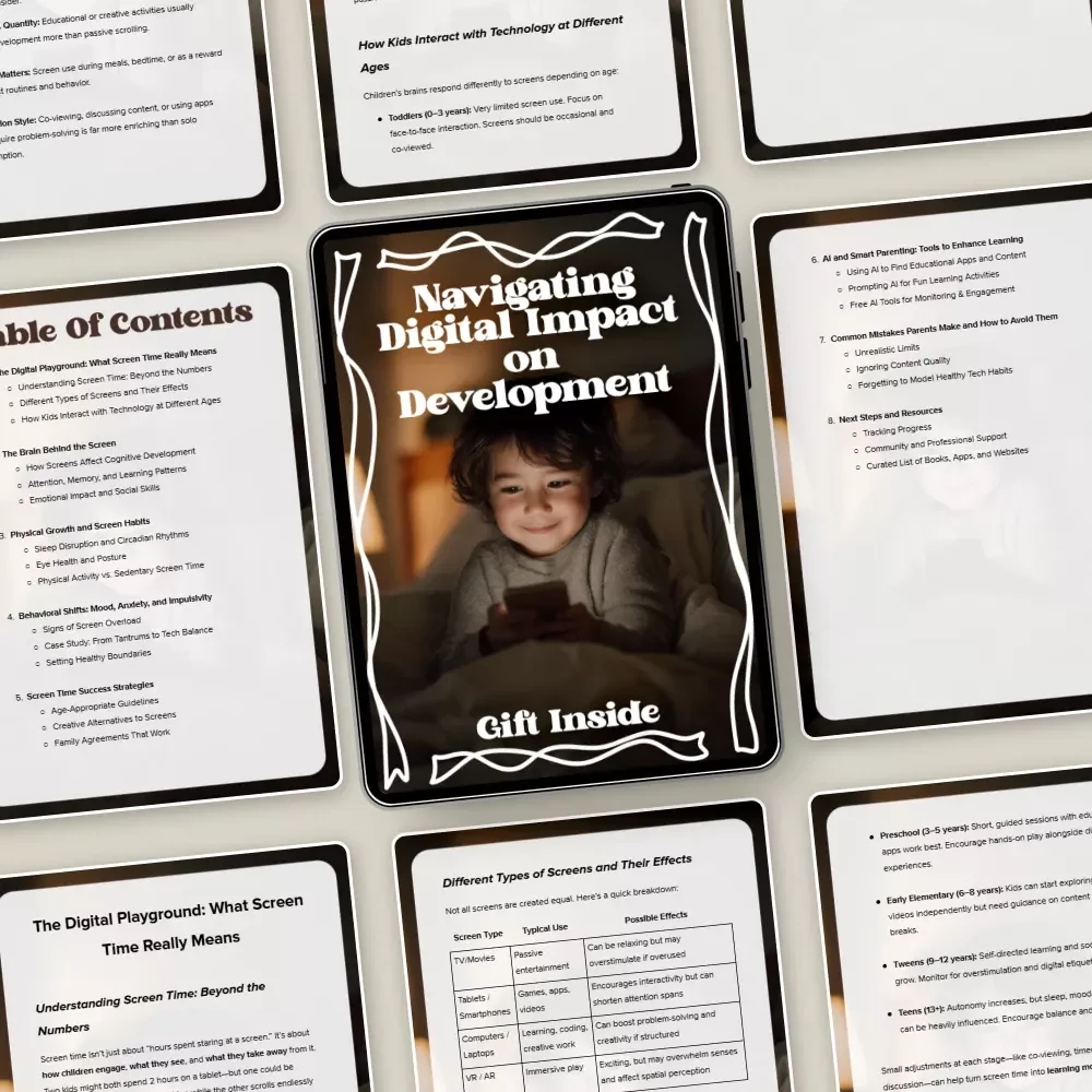 Navigating Digital Impact on Development – Practical Parenting eBook on Screen Time Effects on Development, Healthy Tech Boundaries & Smart Screen Habits for Kids