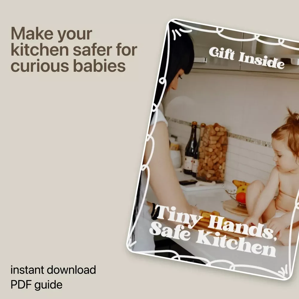 Tiny Hands, Safe Kitchen | Baby Kitchen Safety Guide, Baby Proofing Kitchen eBook, New Parent Digital Download