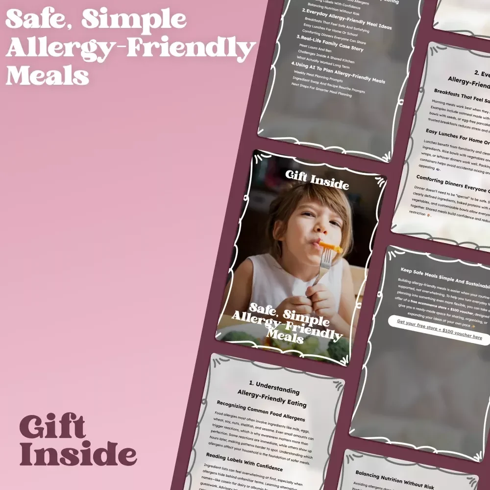 Safe, Simple Allergy-Friendly Meals – Practical Guide for Stress-Free Planning, Everyday Family Cooking, and Allergy Friendly Meal Ideas