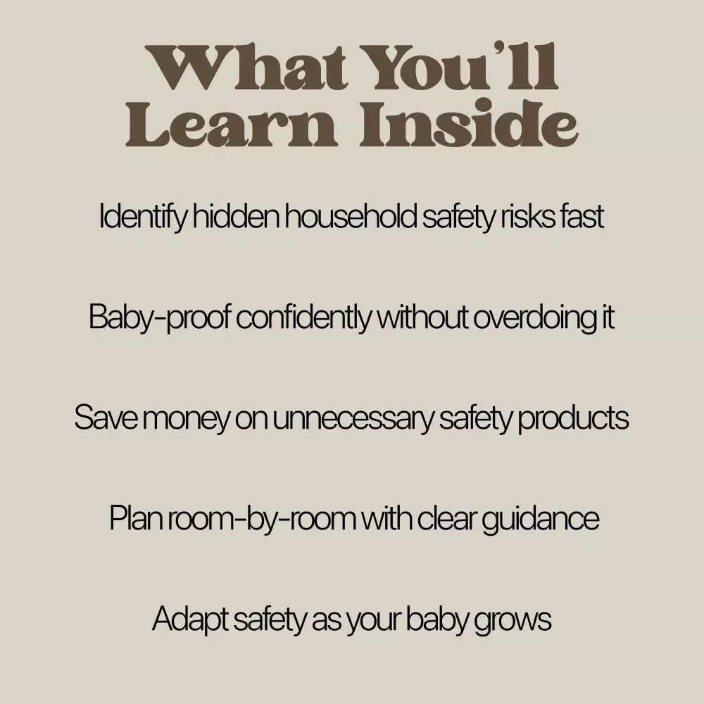 Tiny Hands, Safe Spaces – Baby Proofing Guide for New Parents | Home Safety eBook, Room-by-Room Checklist & Smart Planning Resource