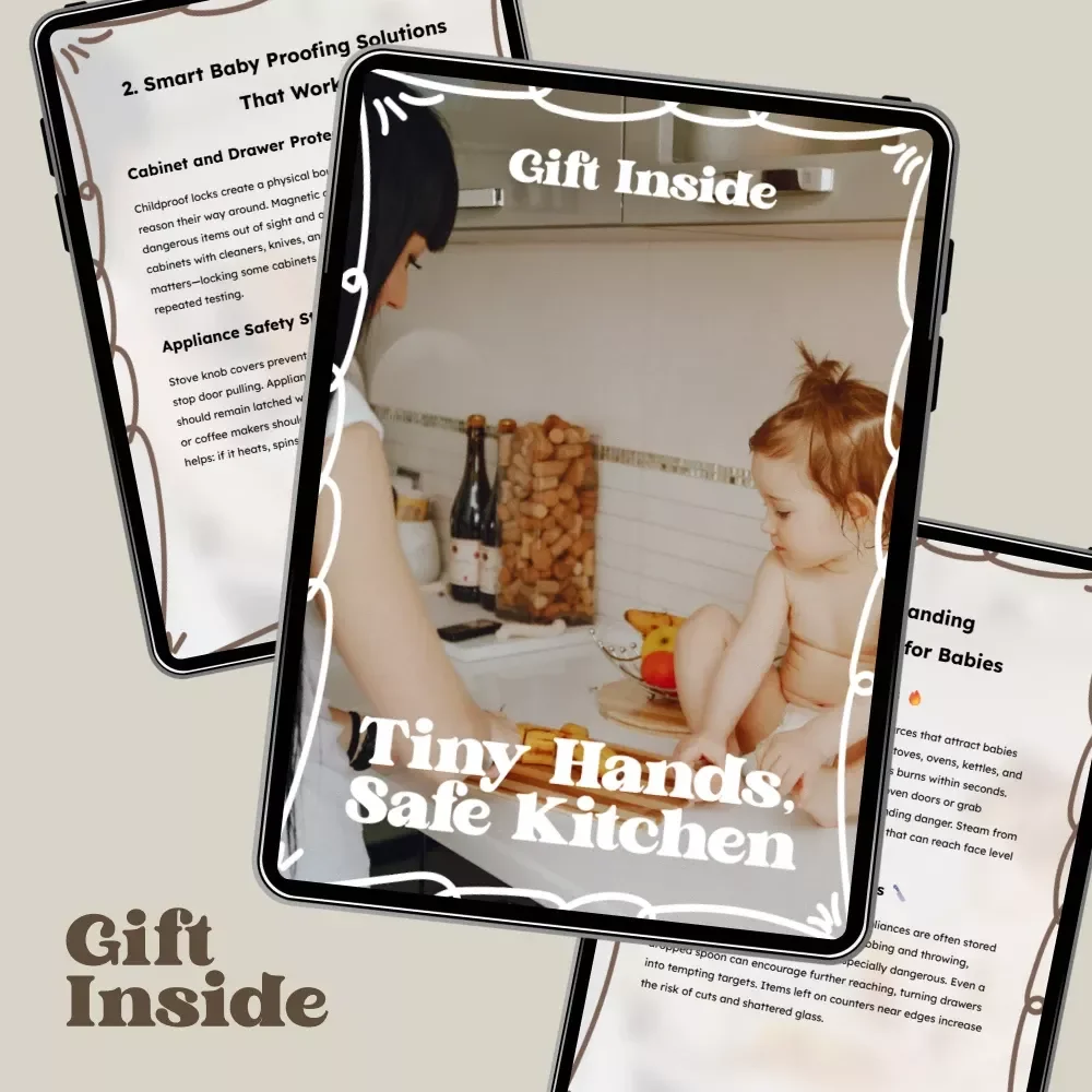 Tiny Hands, Safe Kitchen | Baby Kitchen Safety Guide, Baby Proofing Kitchen eBook, New Parent Digital Download