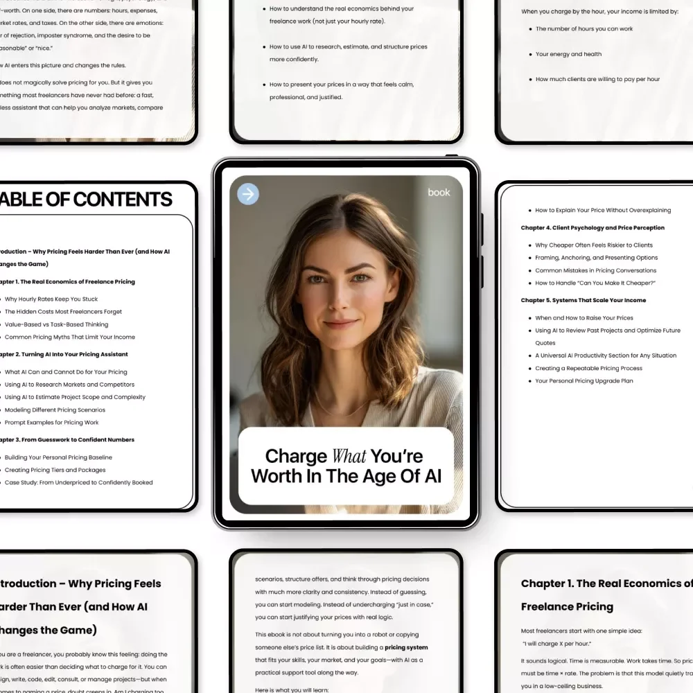 Charge What You’re Worth in the Age of AI | Smart Freelance Pricing eBook