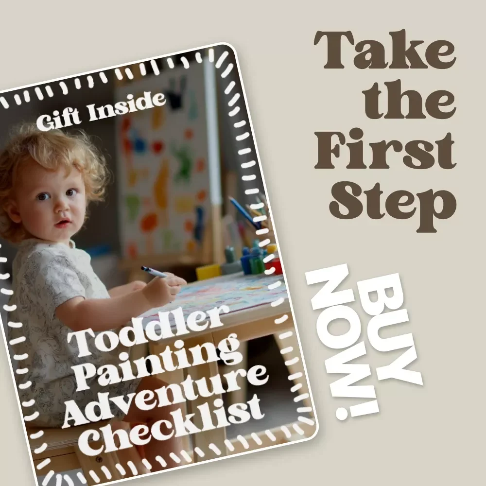 Toddler Painting Adventure Checklist | Creative Painting Ideas for Toddlers | Easy Art Activity Guide for Messy Play & Learning Fun
