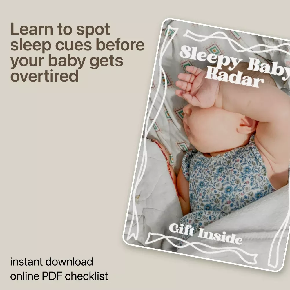 Sleepy Baby Radar – Baby Sleep Cues Checklist for New Parents, Digital Download Baby Sleep Guide, Printable Nap & Bedtime Routine Tool