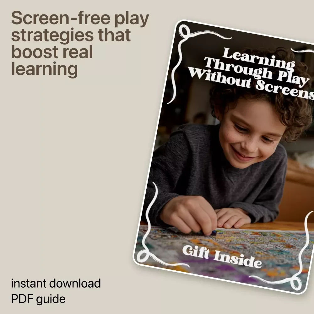 Learning Through Play Without Screens – Screen-Free Learning Guide for Kids, Play-Based Education eBook, Creative Activities & AI-Inspired Play Ideas