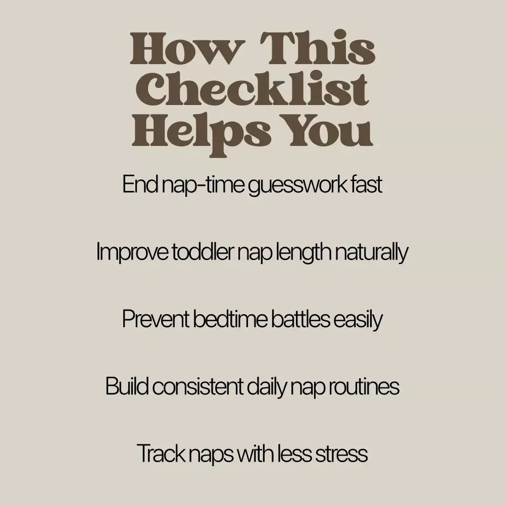 Nap Ninja – Toddler Nap Length Checklist | Daily Nap Routine, Wake Windows & Peaceful Sleep Guide for Parents