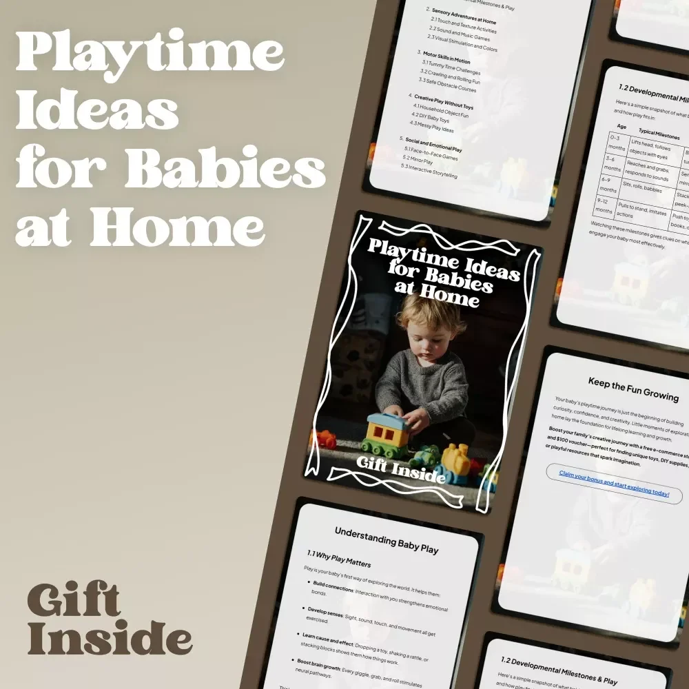 Playtime Ideas for Babies at Home | Digital Baby Activity eBook for Sensory Play, Motor Skills & Development