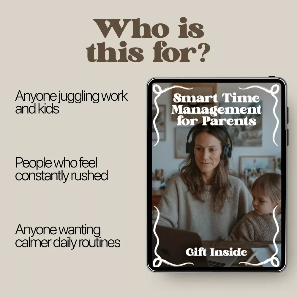 Smart Time Management for Parents – Practical eBook Guide for Busy Moms & Dads | Simple Systems, Routines & AI Tools for Better Family Balance