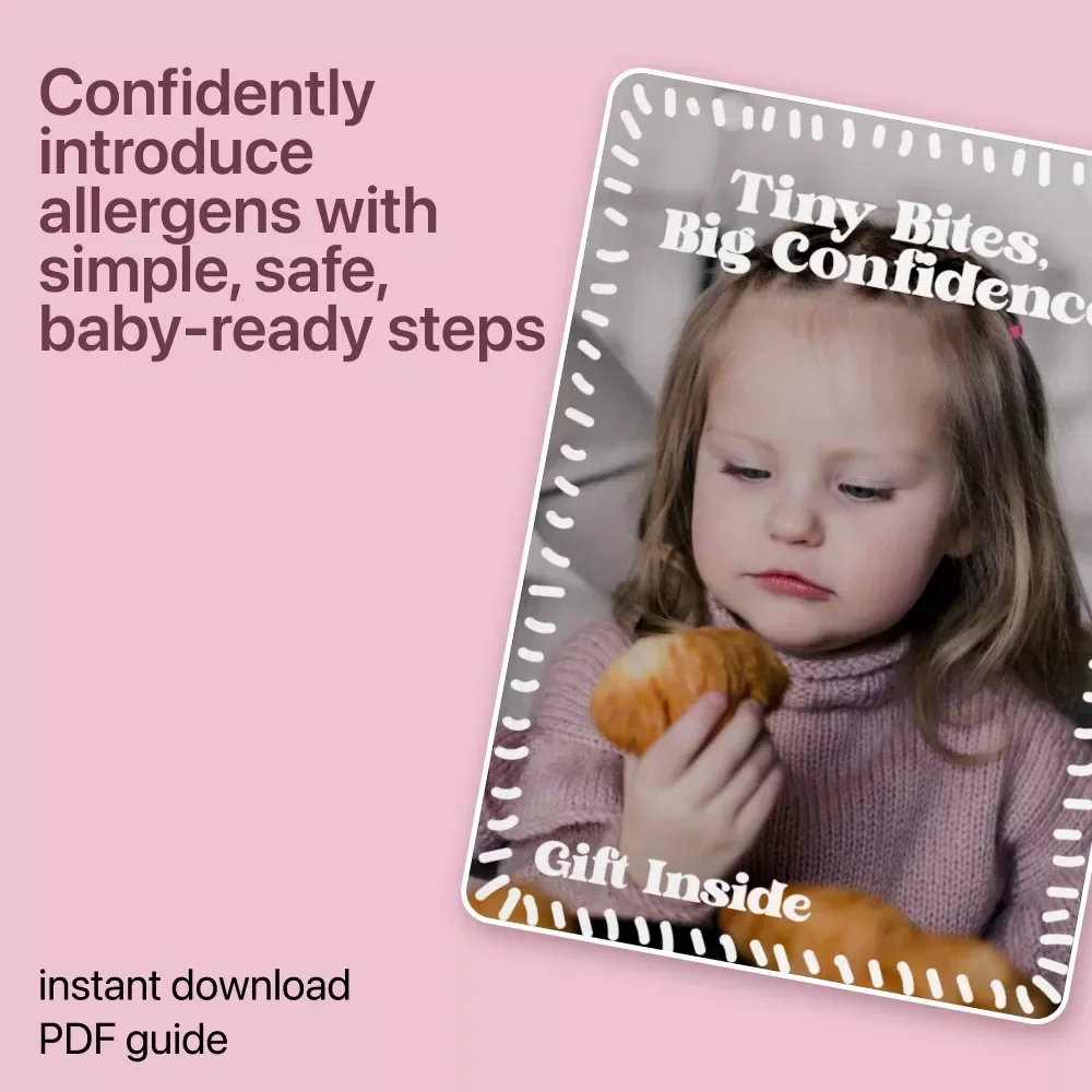 Tiny Bites, Big Confidence – How to Introduce Allergens Safely | Baby Allergen Introduction eBook for First-Time Parents